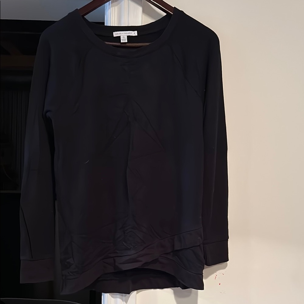 Threads 4 Thought Black 3/4 Sleeve Sweatshirt